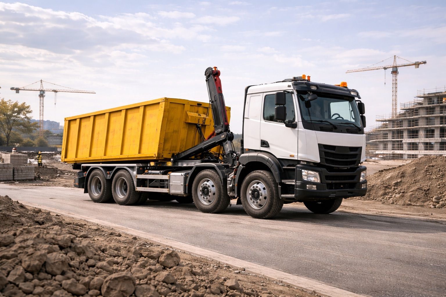 Camion ampliroll avec bennes amovibles — La Centrale TP