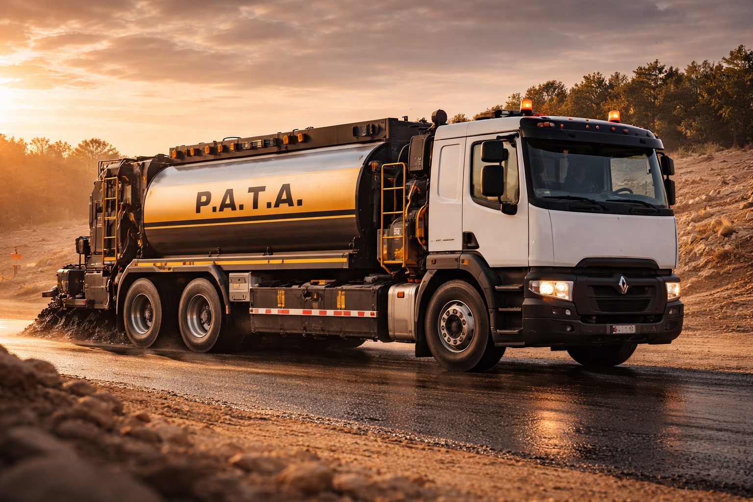 Camion PATA en intervention sur chaussée — La Centrale TP